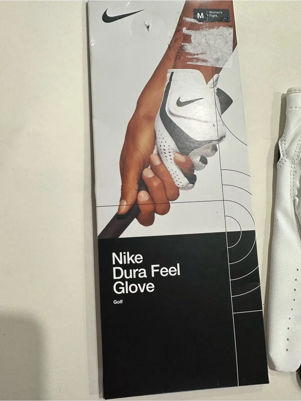 Nike Dura Feel Glove - White/Black Women’s Right Hand